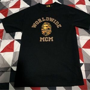 Bape x MCM Rhinestone Tee (RARE) Great Condition ***READ DESC***